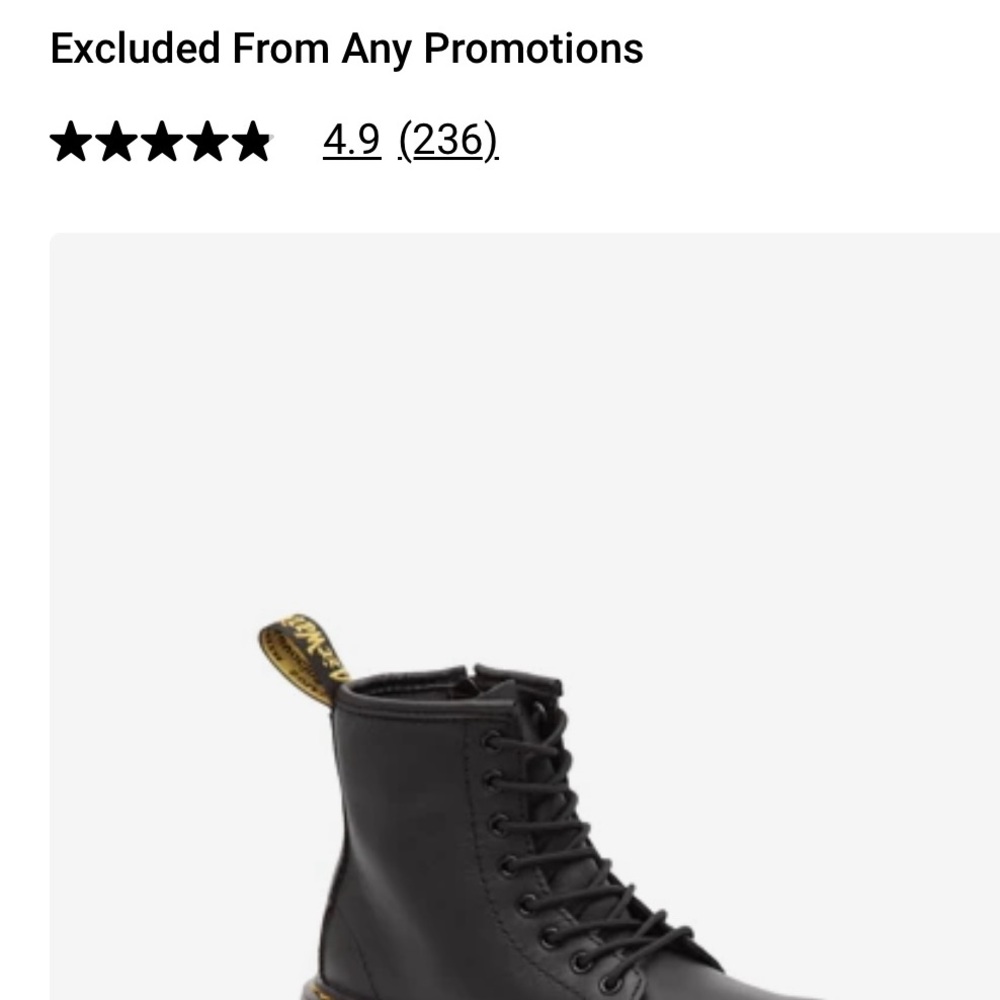 Dr. Martens Black Leather Boots.  Little girls size 1